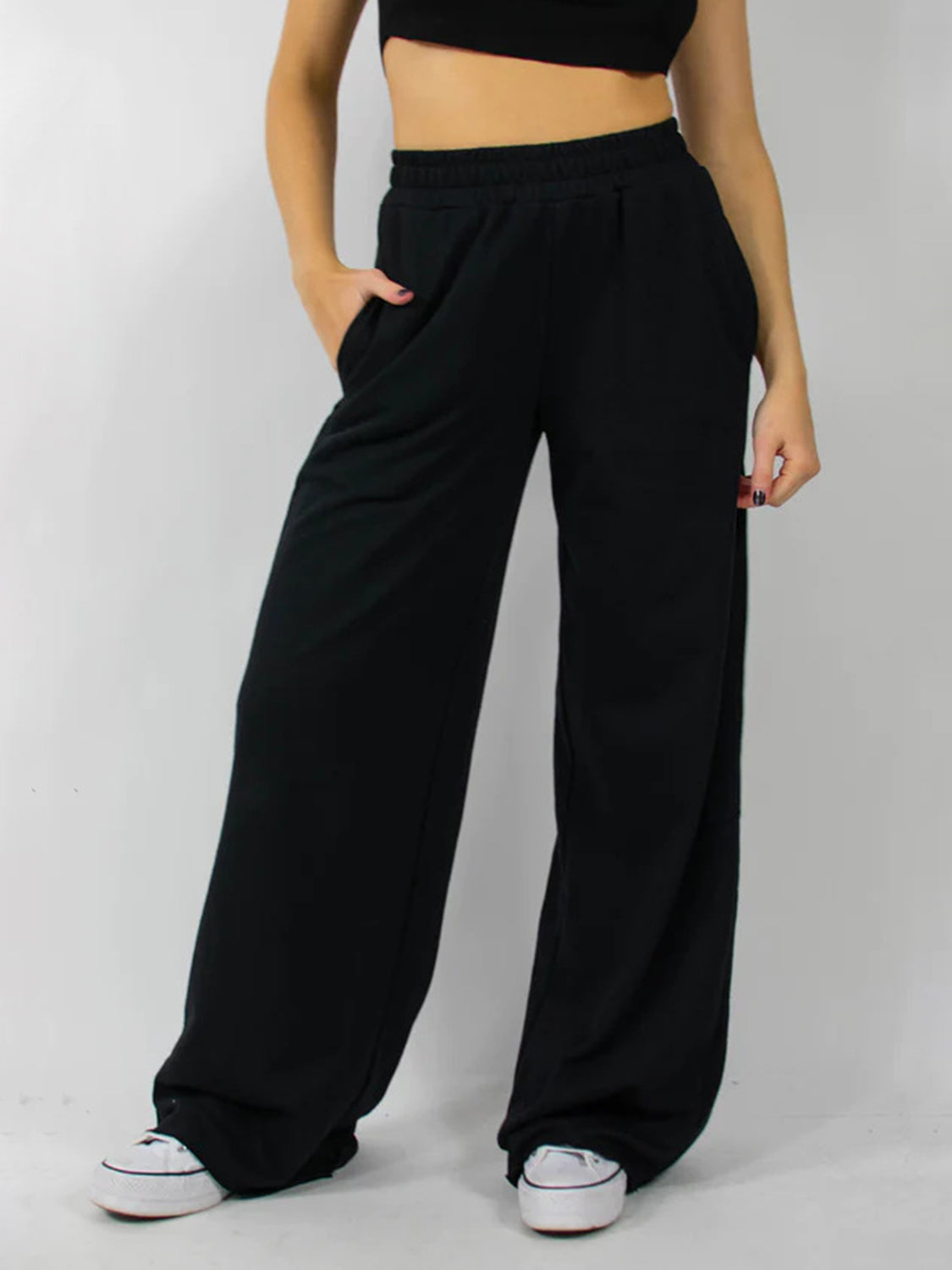 Koisoon Elastic Waist Wide Leg Pants