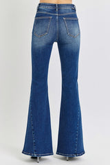 Koisoon Distressed Button-Fly Flare Jeans