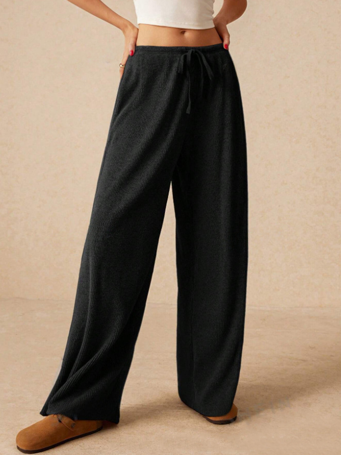 Koisoon Drawstring Wide Leg Pants