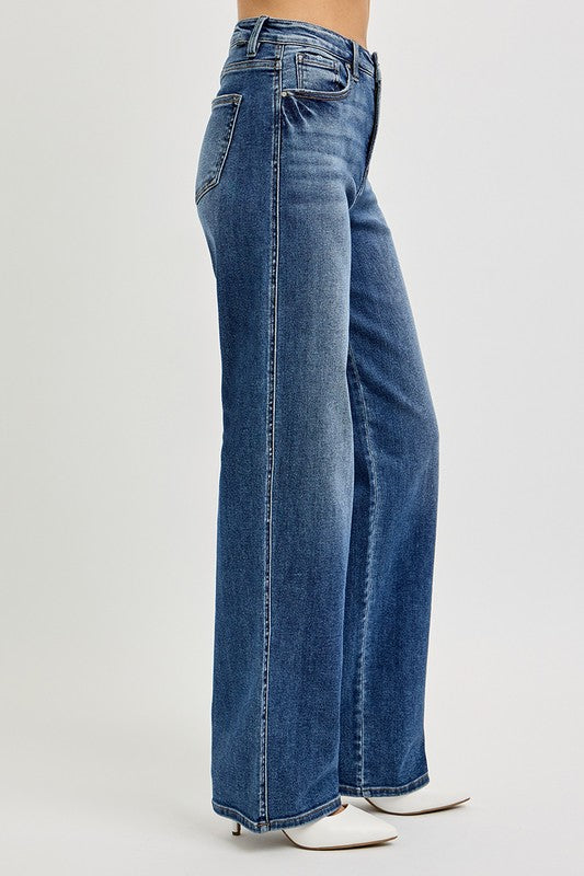 Koisoon Full Size Tummy Control High Rise Jeans