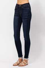 Koisoon Blue Full Size High Waist Handsand Skinny Jeans