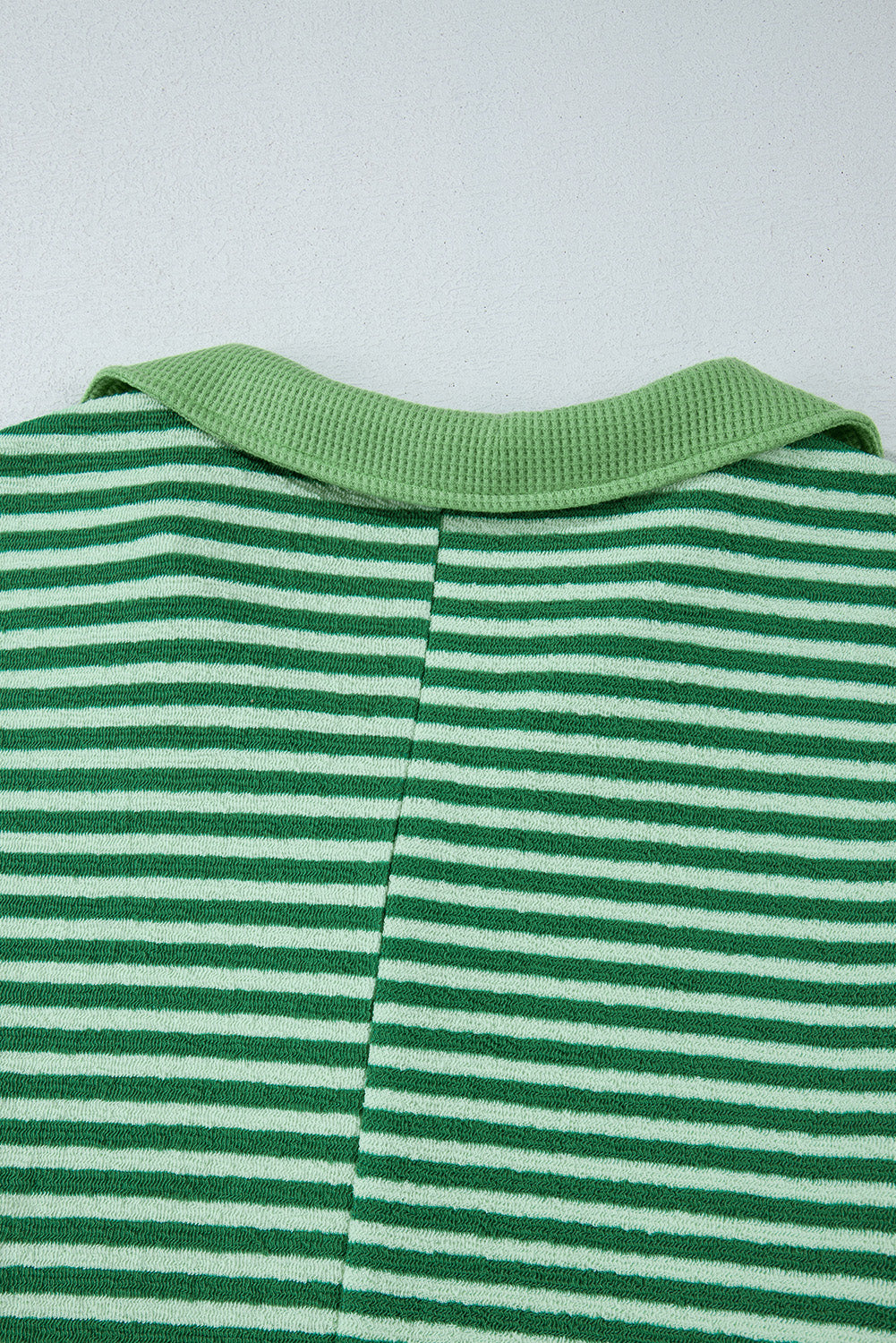 Koisoon Stripe Johnny Collar Long Sleeve Top