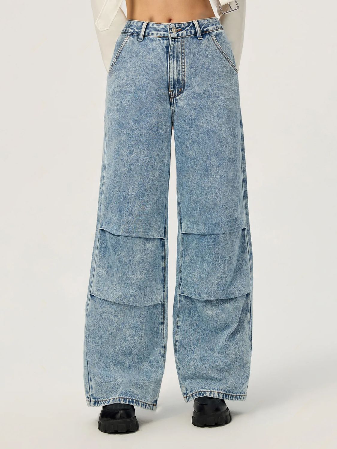 Koisoon Wide Leg Jeans with Pockets