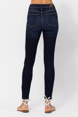 Koisoon Blue Full Size High Waist Handsand Skinny Jeans