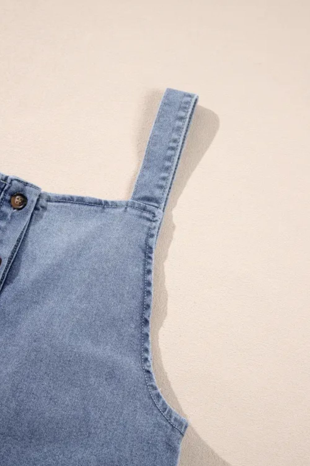 Koisoon Wide Strap Denim Overalls with Pockets