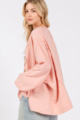 Koisoon Flower Patch Dropped Shoulder Oversize Top