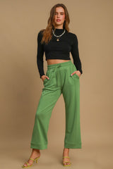 Koisoon Drawstring Wide Leg Pants with Pockets