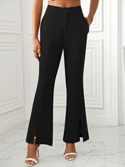 Koisoon Slit Flare Pants with Pockets