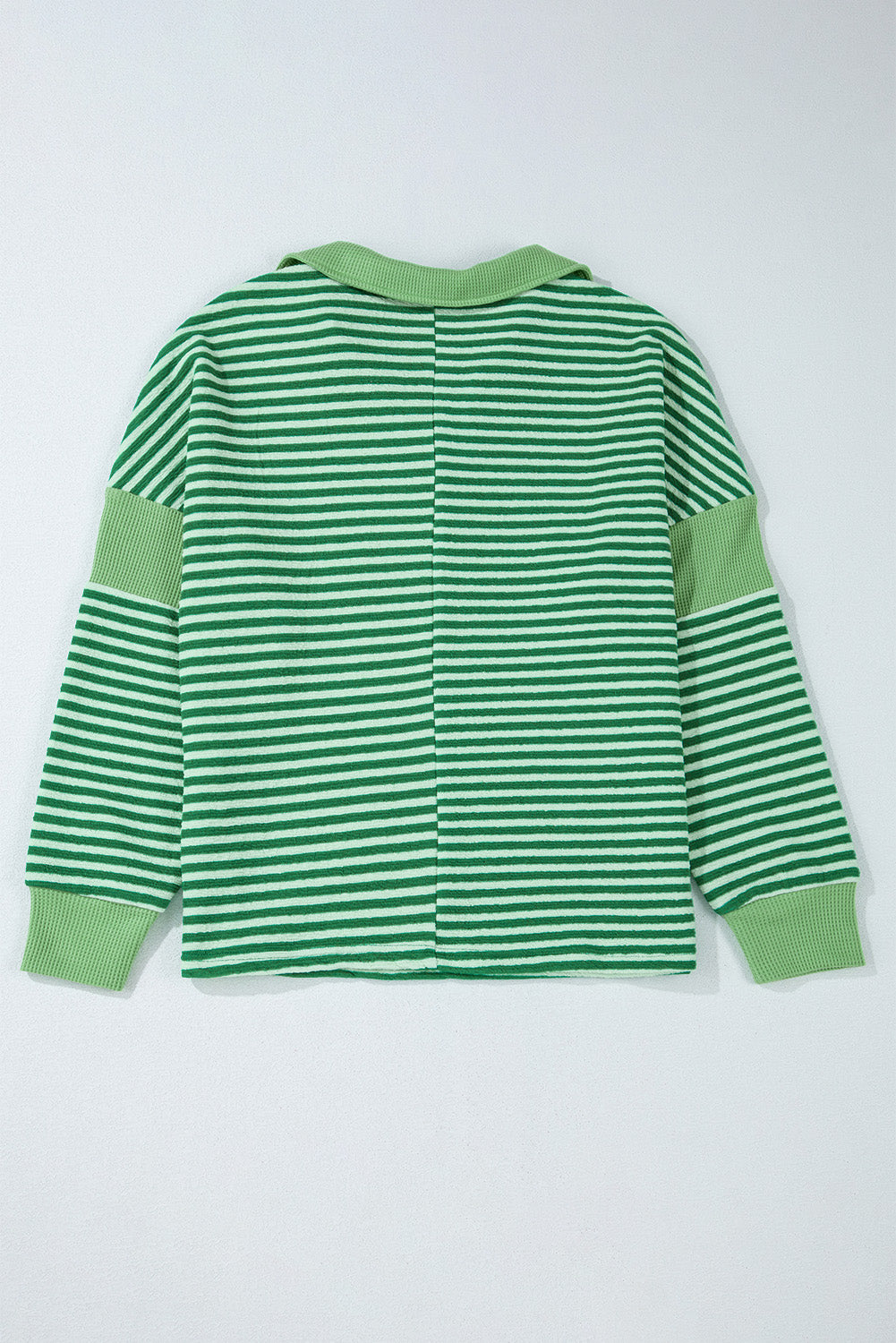 Koisoon Stripe Johnny Collar Long Sleeve Top