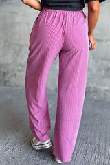 Koisoon Plaid Wide Leg Pants with Pockets