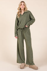 Koisoon Tied Checkered Wide Leg Pants