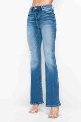 Koisoon Full Size Distressed High Rise Jeans with Pockets