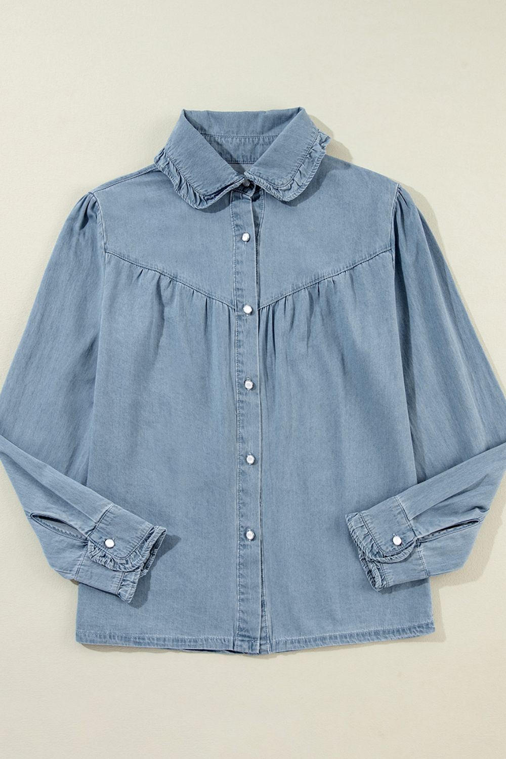 Koisoon Button Up Long Sleeve Denim Top