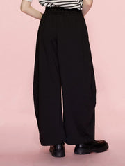 Koisoon Elastic Waist Wide Leg Pants with Pockets