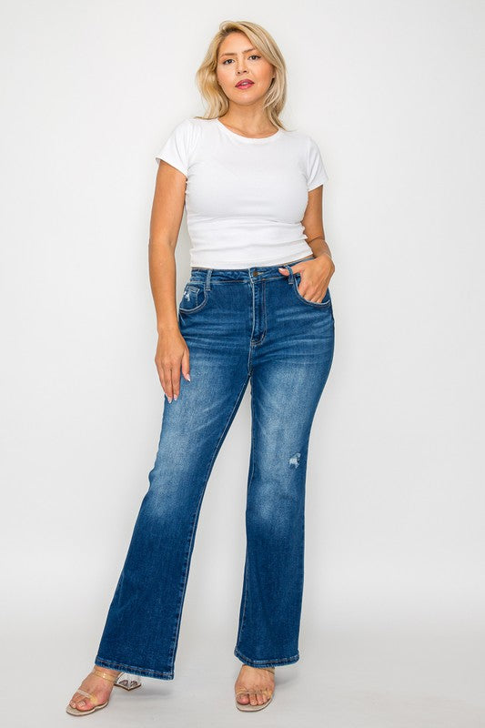 Koisoon  Full Size High Rise Bootcut Jeans with Pockets