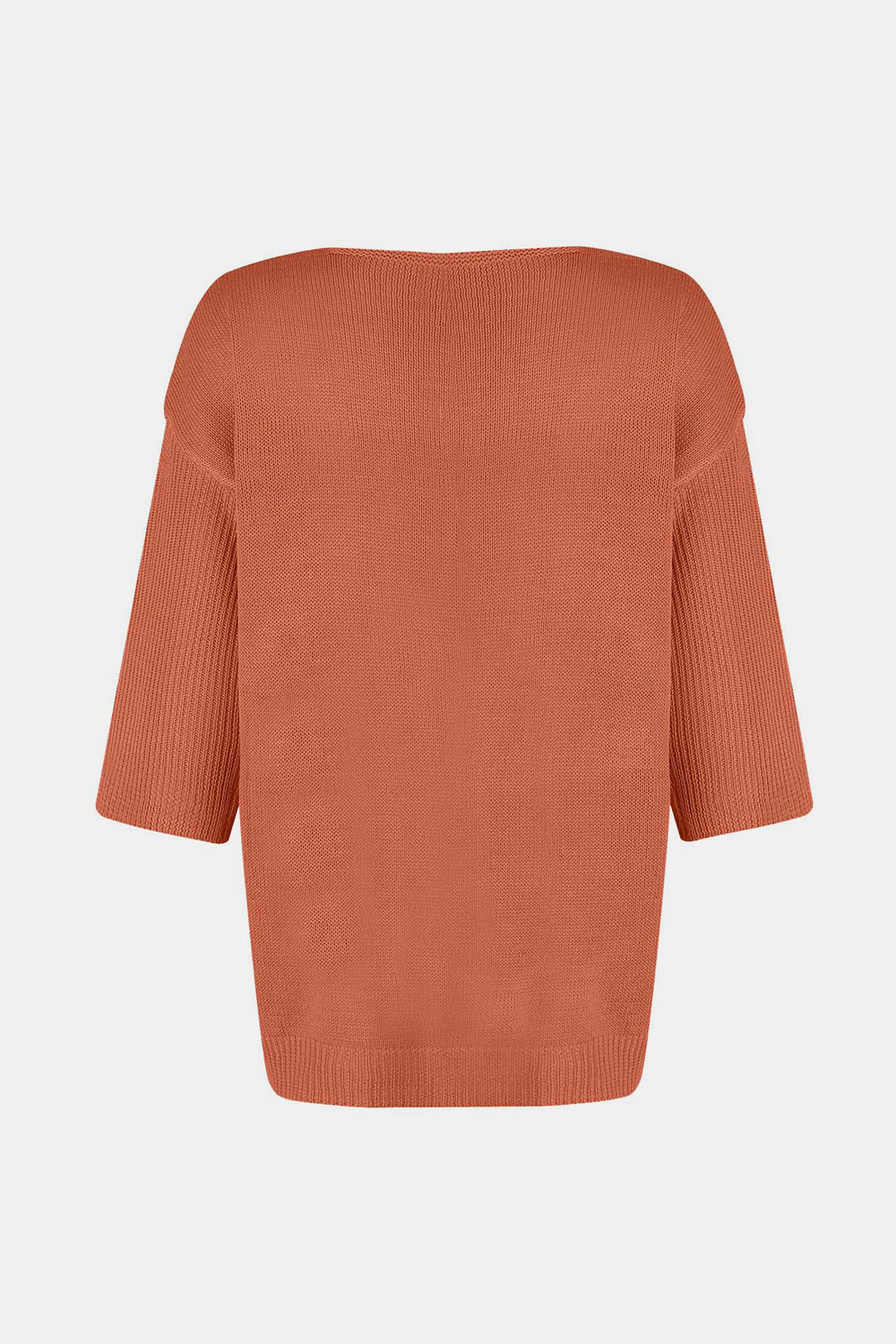 Koisoon V-Neck Three-Quarter Sleeve Knit Top