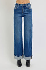 Koisoon Tummy Control High Rise Cuffed Jeans