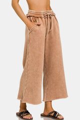 Koisoon Acid Wash Fleece Wide Leg Pants