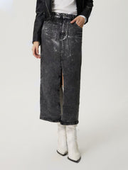 Koisoon it Midi Denim Skirt with Pockets