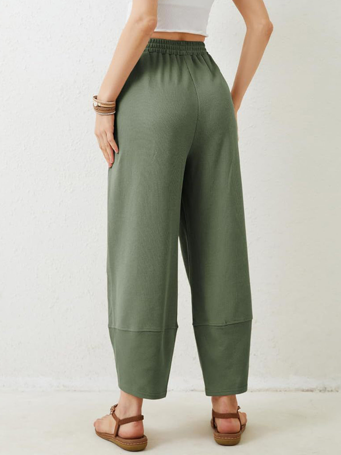 Koisoon Lovelet Elastic Waist Wide Leg Pants