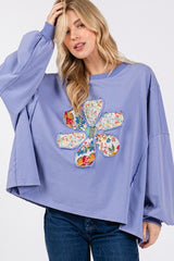 Koisoon Flower Patch Dropped Shoulder Oversize Top