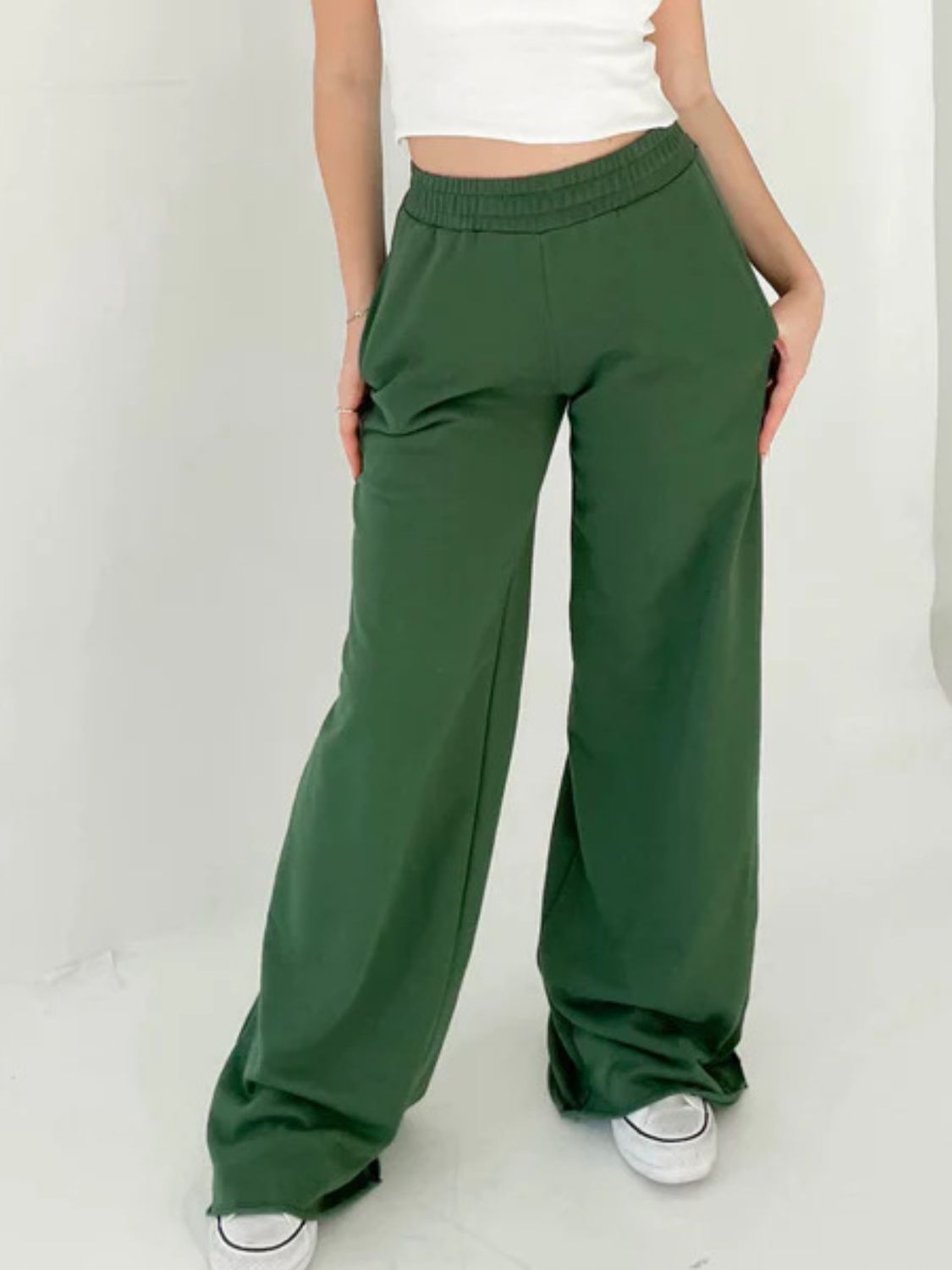 Koisoon Elastic Waist Wide Leg Pants