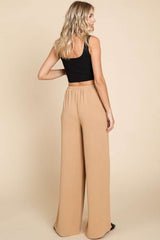 Koisoon Full Size High Waist Wide Leg Cargo Pants