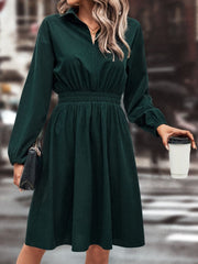 Koisoon Collar Long Sleeve Dress