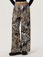 Koisoon Printed Wide Leg Cargo Pants