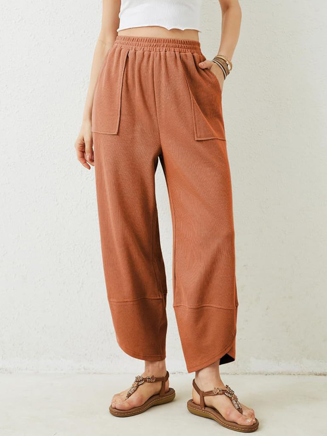 Koisoon Lovelet Elastic Waist Wide Leg Pants