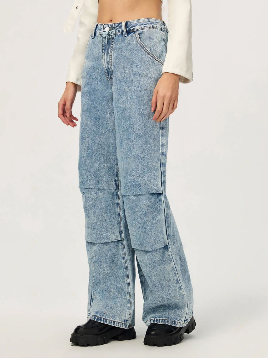 Koisoon Wide Leg Jeans with Pockets