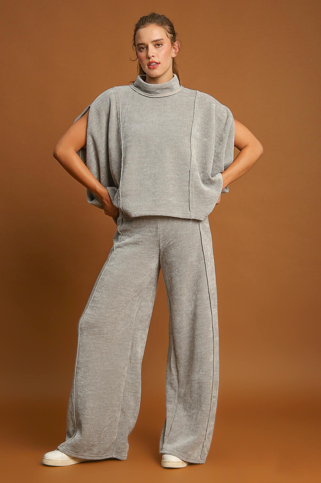 Koisoon Elastic Waist Wide Leg Pants