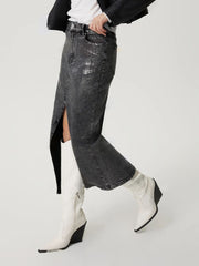 Koisoon it Midi Denim Skirt with Pockets