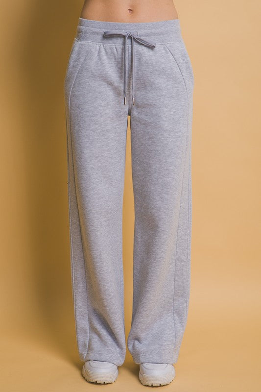 Koisoon Love Tree Drawstring Wide Leg Sweatpants with Pockets