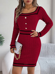 Koisoon Long Sleeve Sweater Dress