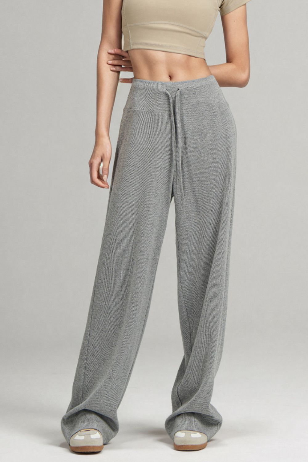 Koisoon Basic Bae Drawstring Wide Leg Pants