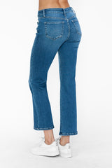 Koisoon Full Size Cat's Whiskers Mid Rise Ankle Jeans