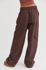 Koisoon Elastic Waist Wide-Leg Cargo Pants