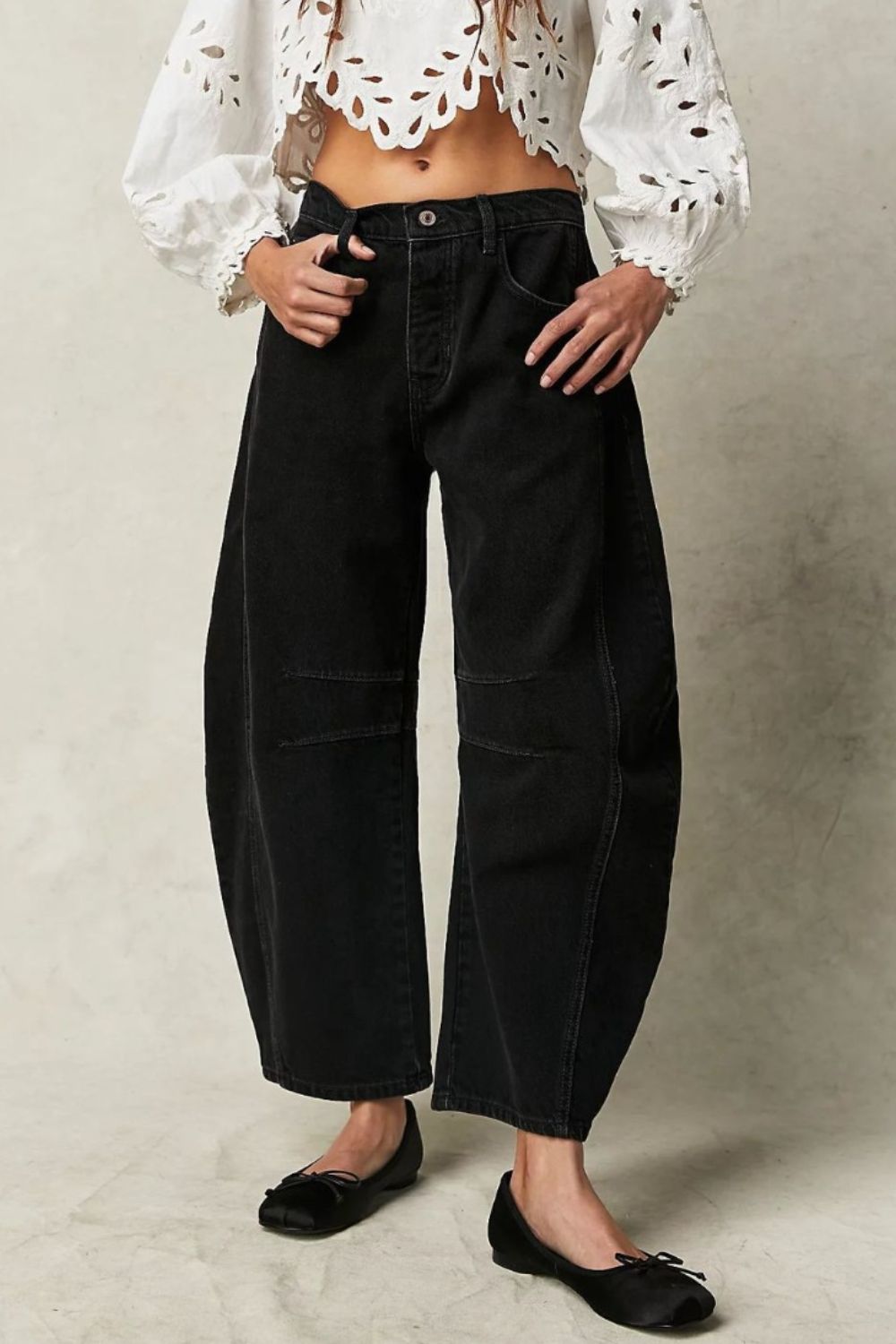 Koisoon Wide Leg Jeans with Pockets