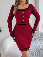 Koisoon Long Sleeve Sweater Dress