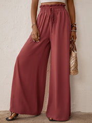 Koisoon Frill Tied Wide Leg Pants