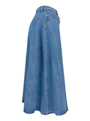 Koisoon Buttoned Midi Denim Skirt with Pockets