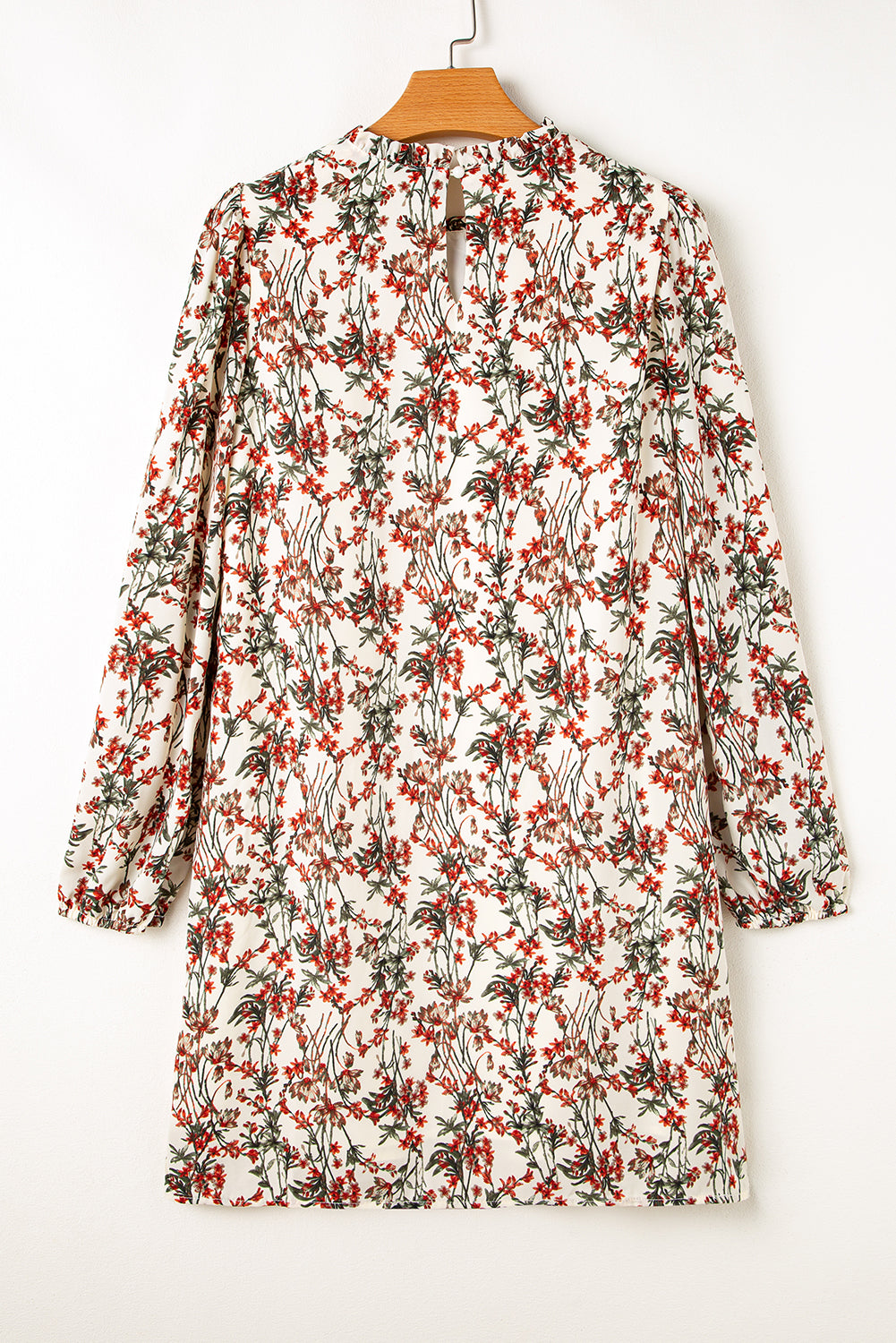 Koisoon Floral Round Neck Long Sleeve Dress