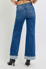 Koisoon Tummy Control High Rise Cuffed Jeans