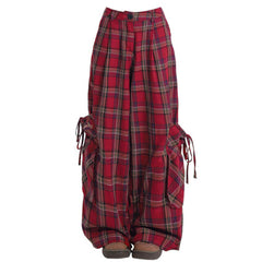 Koisoon 90's Grunge Plaid Cargo Pants