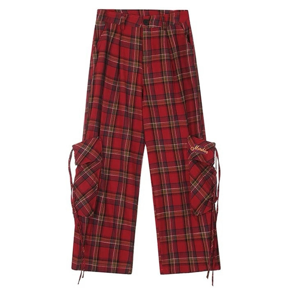 Koisoon 90's Grunge Plaid Cargo Pants