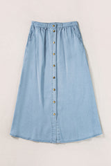 Koisoon  Down High Waist Denim Skirt