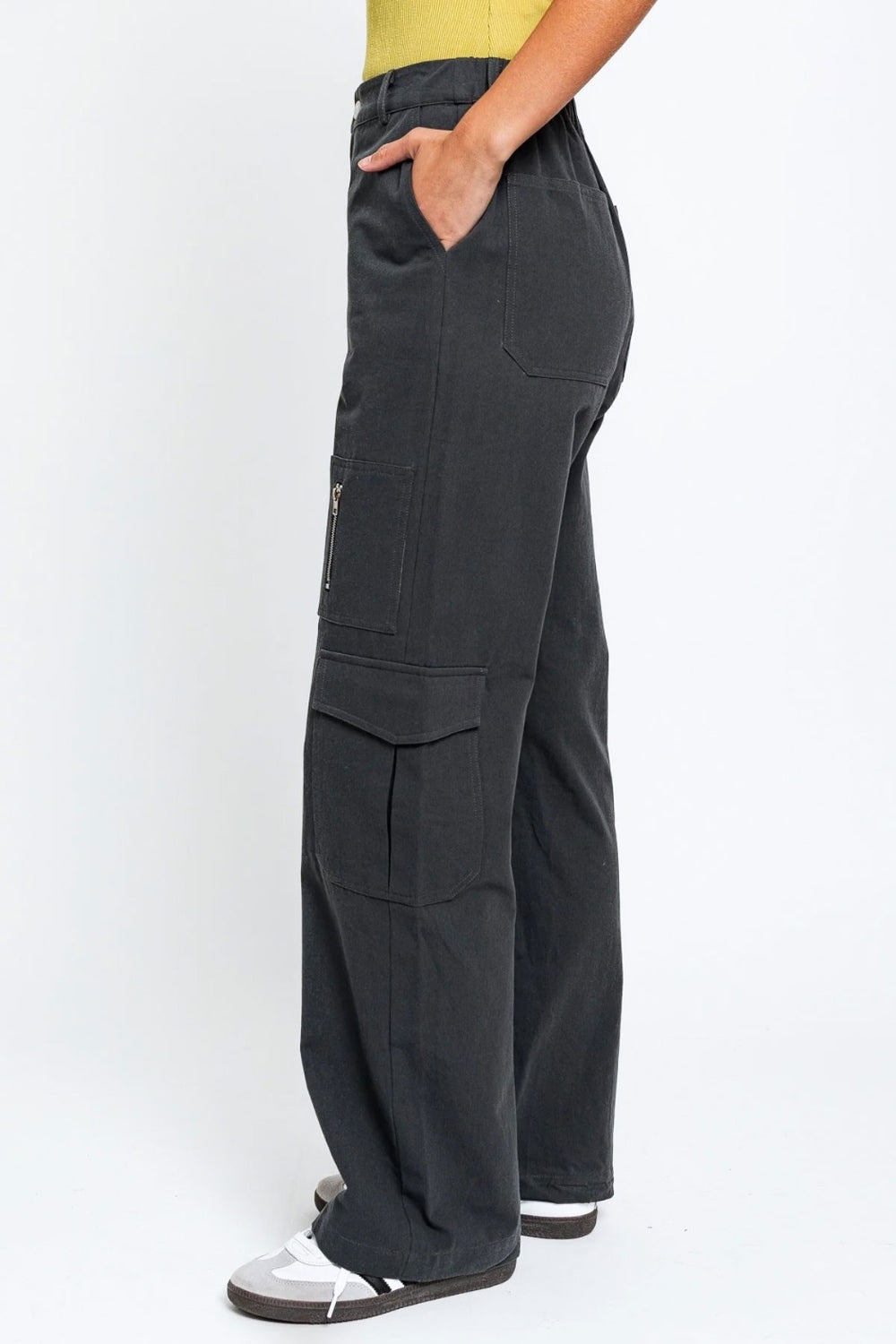 Koisoon High Waisted Wide Leg Cargo Pants with Pockets