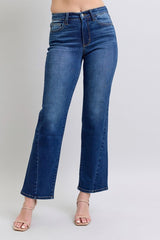 Koisoon Full Size Side Seam Detail Straight Jeans with Pockets