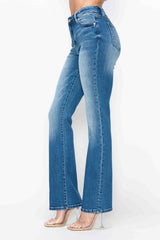 Koisoon Full Size Distressed High Rise Jeans with Pockets